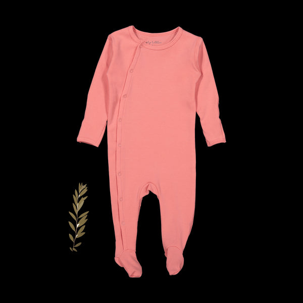the-snap-romper-coral Lovely Littles - Sophia's StyleFront Snap Romper-1